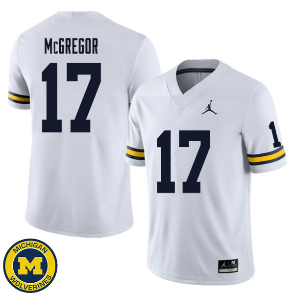 Men Michigan Wolverines #17 Braiden McGregor White Player Jersey